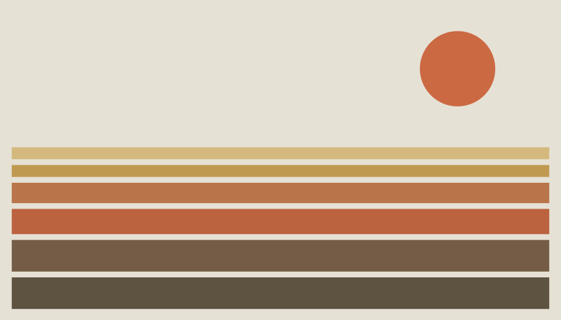 Vinyl Teppich Schlafzimmer sonnenuntergang-streifenmuster - TenStickers