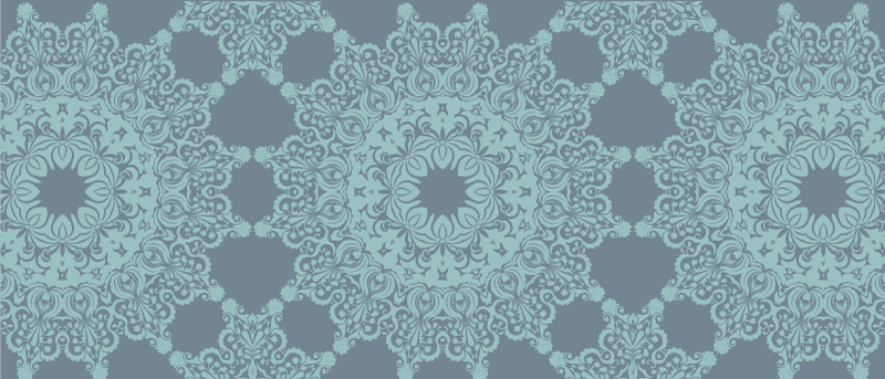Vinyl Teppich Mandala elegantes blaues muster - TenStickers