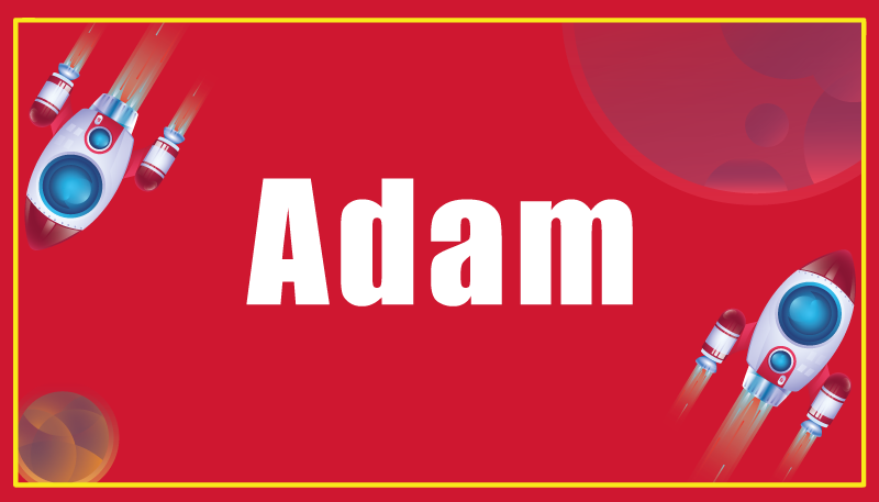 Vinyl Teppich kindlich rakete mit benutzerdefiniertem namen - TenStickers