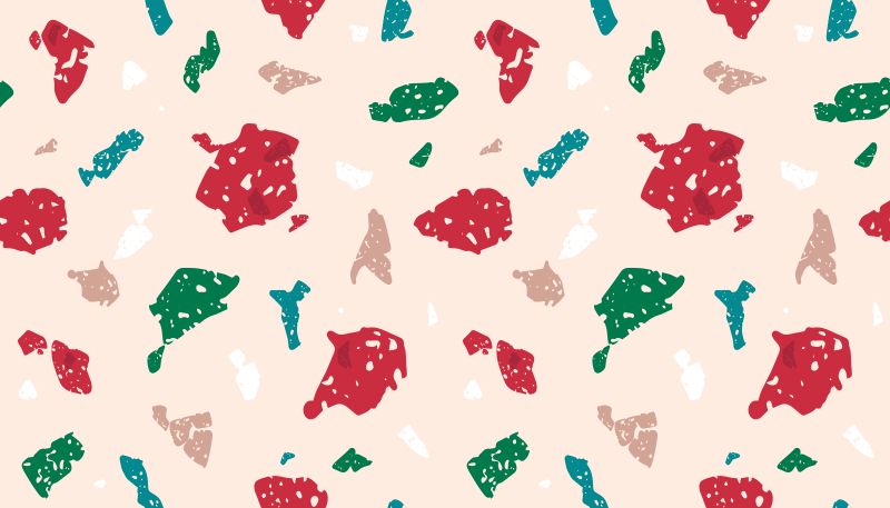 Vinyl teppich imitation struktur buntes terrazzo design - TenStickers