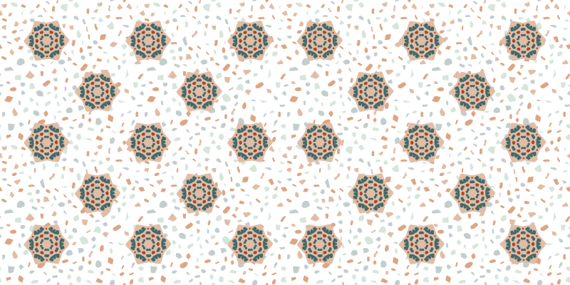 Vinyl Teppich Imitation Struktur weißes mosaik - TenStickers