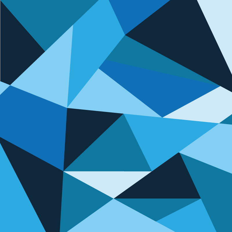 Vinyl Teppich geometrisch dreieckige blaue muster - TenStickers