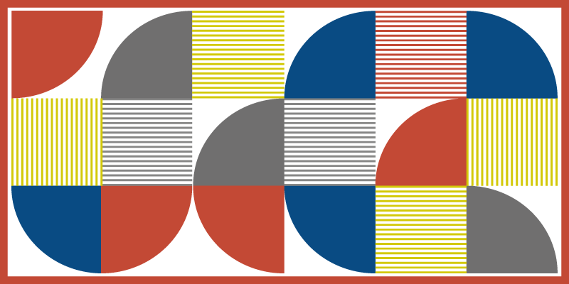 Vinyl Teppich geometrisch lebendige abstrakte figuren - TenStickers