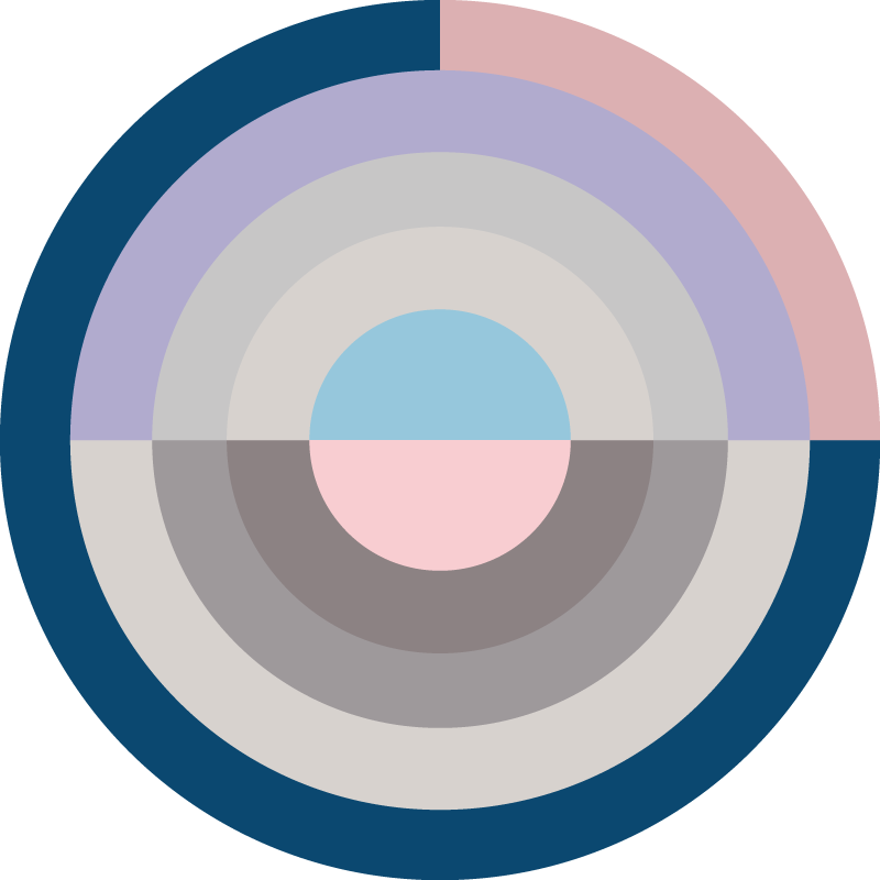 Vinyl Teppich modern kreisförmige farbpalette - TenStickers