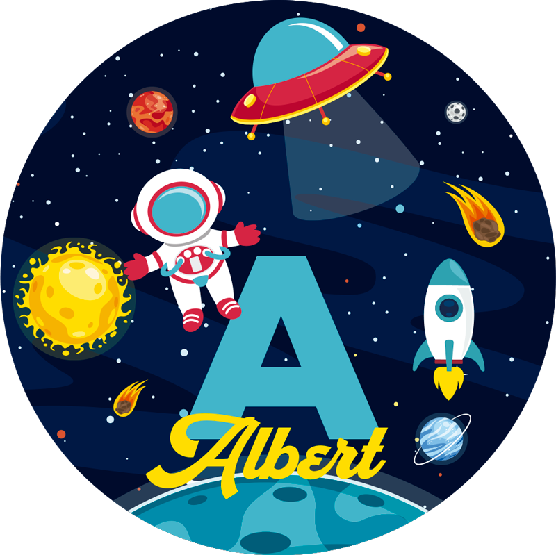 Vinyl Teppich kindlich benutzerdefinierter name im raum - TenStickers