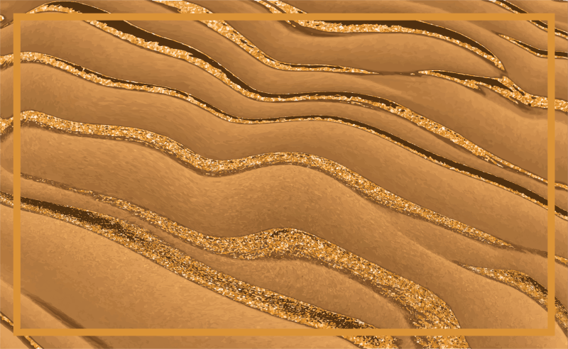 Vinyl Teppich Textur goldenes wellenmuster - TenStickers