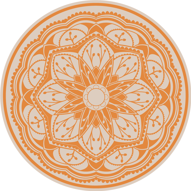 Vinyl Teppich Mandala elegantes rundes motiv - TenStickers