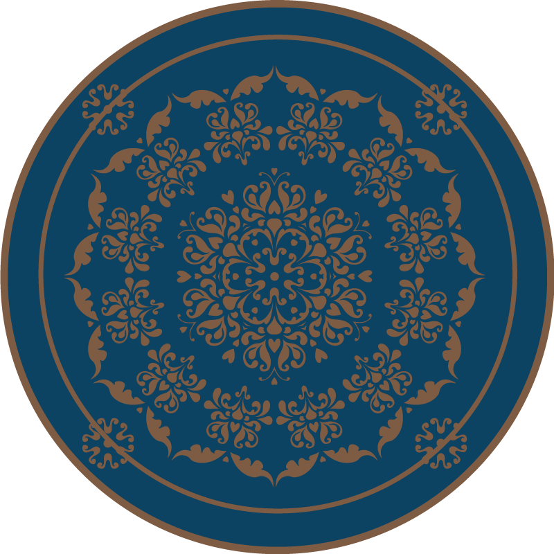 Vinyl Teppich Mandala elegantes rundes muster - TenStickers