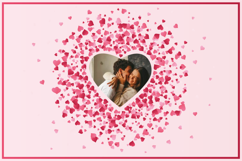 Vinylteppich mit Name Herz mit foto - TenStickers