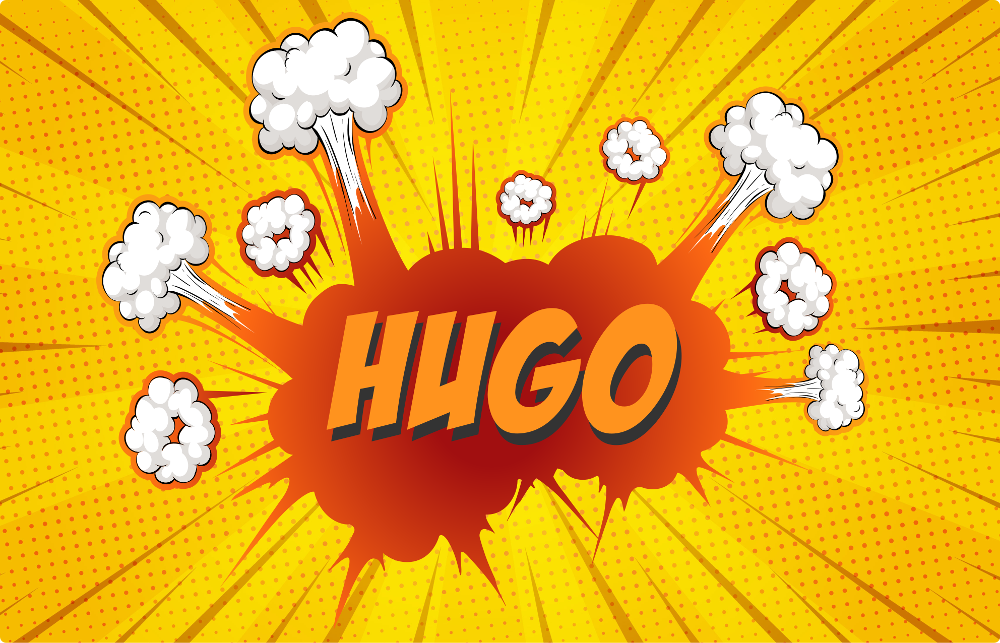 Vinyl Teppich mit Namen comic-Explosion mit Namen - TenStickers