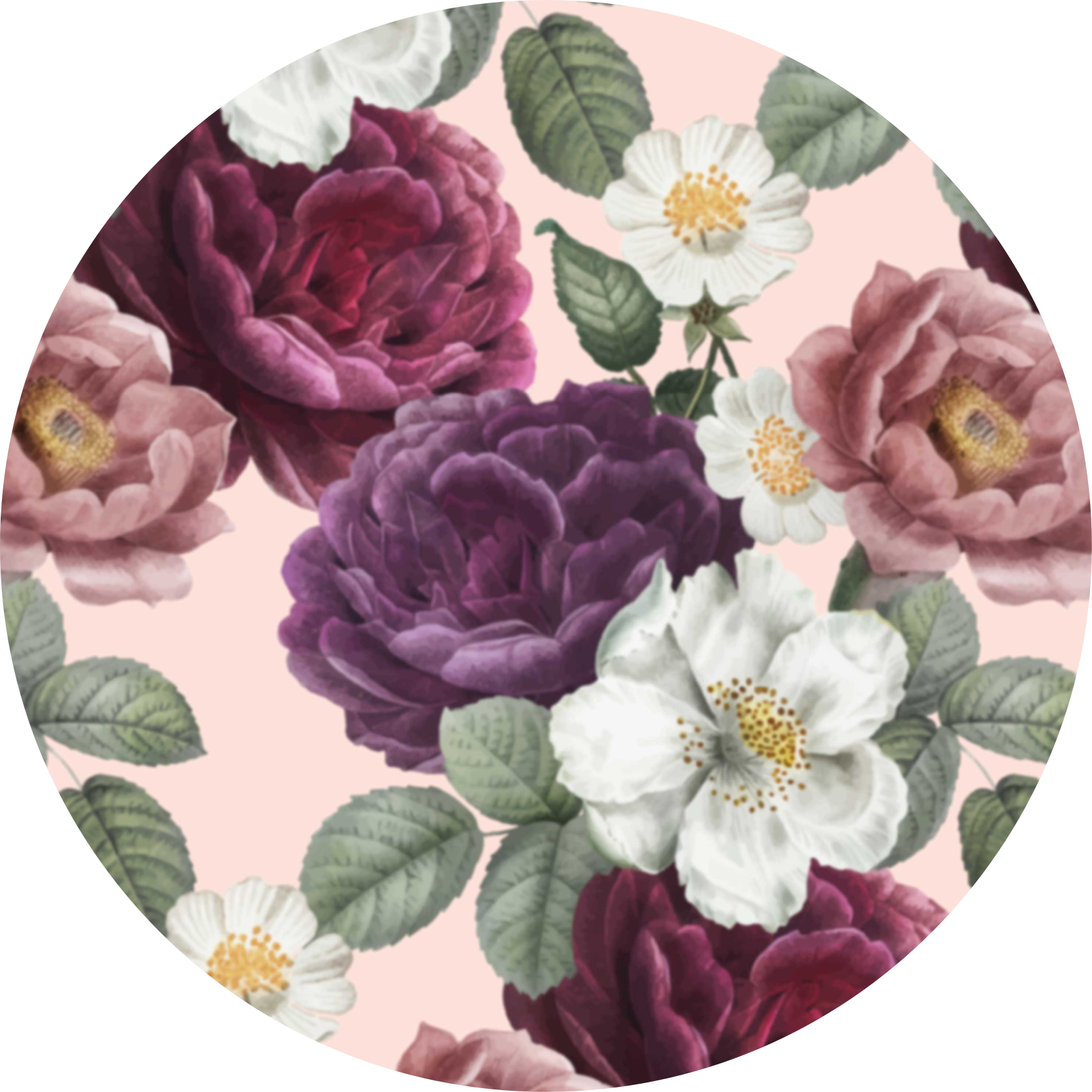 Vinylteppich Blumen Rosa rote blume verschwommen - TenStickers