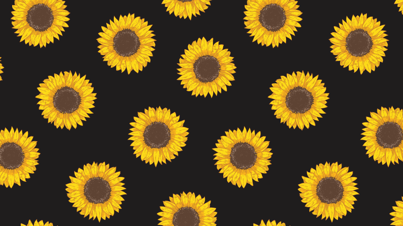 Vinyl Teppich Blumen sonnenblumenmuster - TenStickers