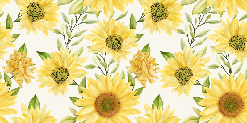 Vinyl Teppich Blumen sonnenblumen-blumenarrangement - TenStickers