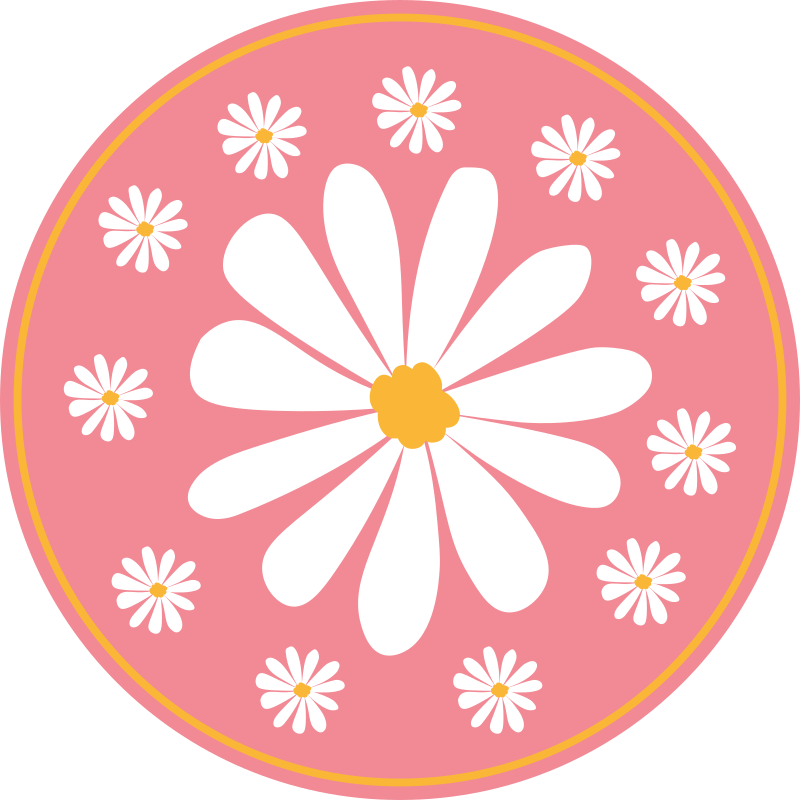 Vinyl Teppich Blumen rosa blumenarrangement - TenStickers