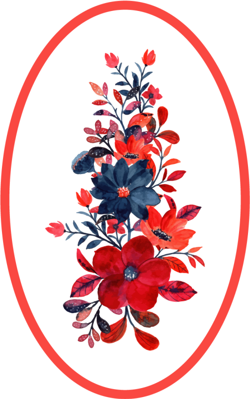 Vinyl Teppich Blumen blumenarrangement - TenStickers