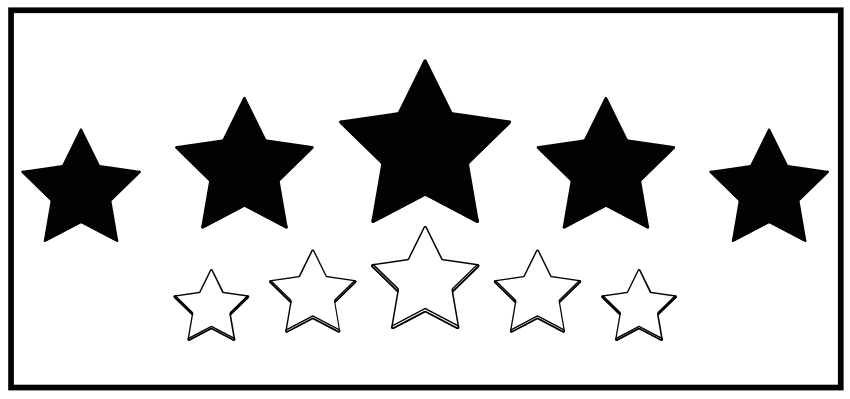 Vinyl Teppich Sterne weißes und schwarzes motiv - TenStickers