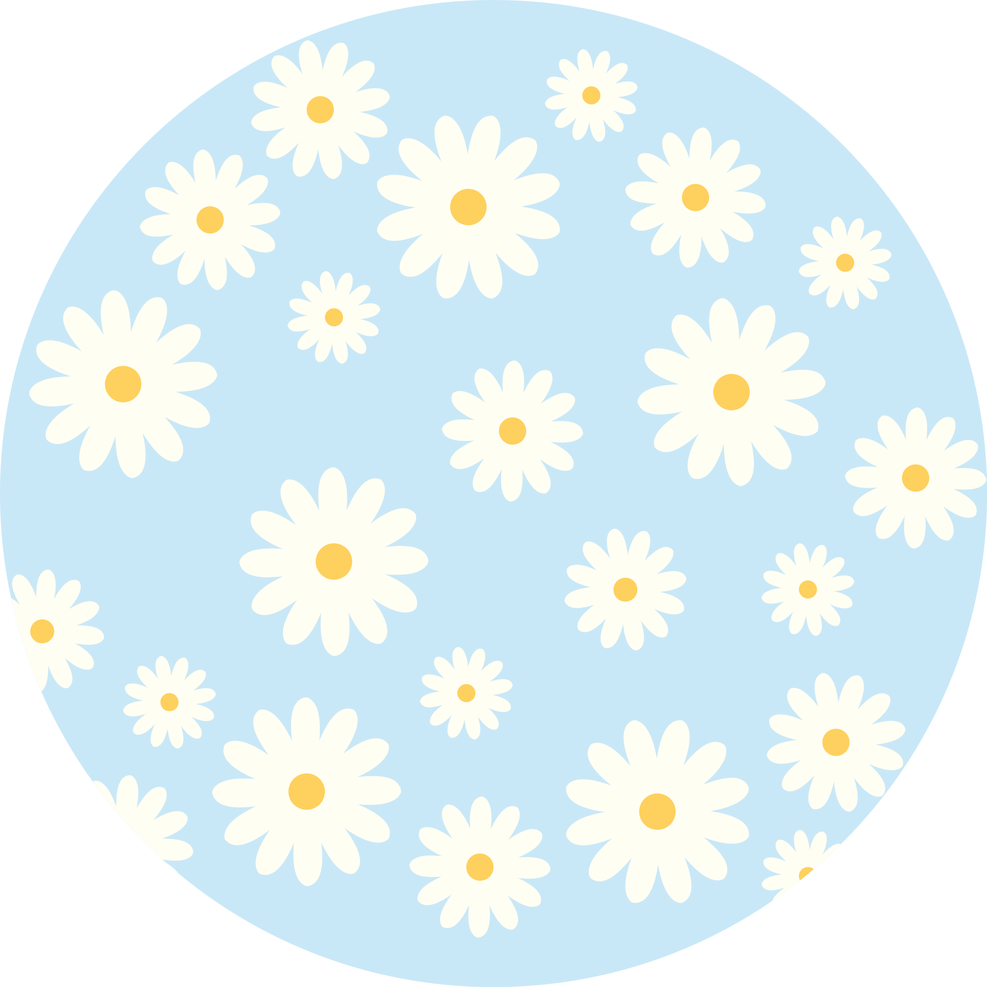 Vinyl Teppich Wohnzimmer gänseblümchen-blumenemblem - TenStickers