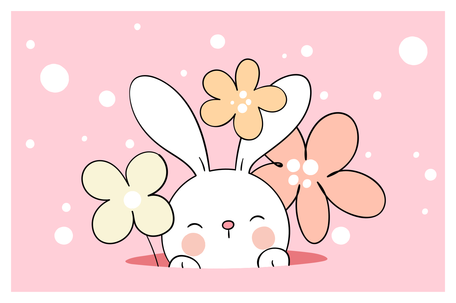 Vinyl Teppich Kinderzimmer baby-häschen-illustration - TenStickers