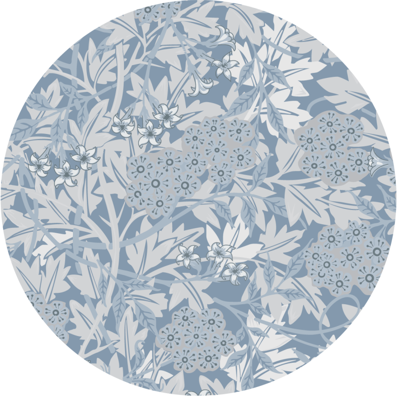 Vinylteppich modern Blaue originalblumen - TenStickers