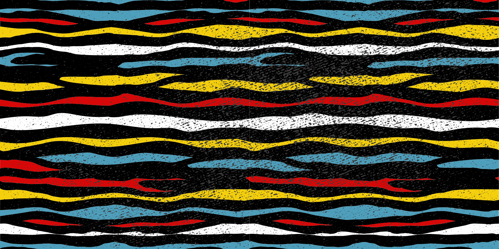 Vinylteppich Streifen buntes wellendesign - TenStickers