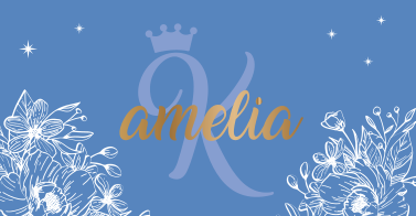 Vinyl Teppich Jugendzimmer floraler name und initial - TenStickers