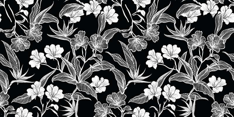 Vinylteppich Blumen Romantisches blumenmuster - TenStickers