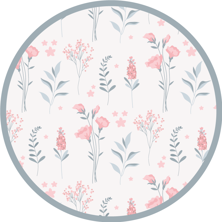 Vinyl Teppich Blumen blühendes elegantes muster - TenStickers