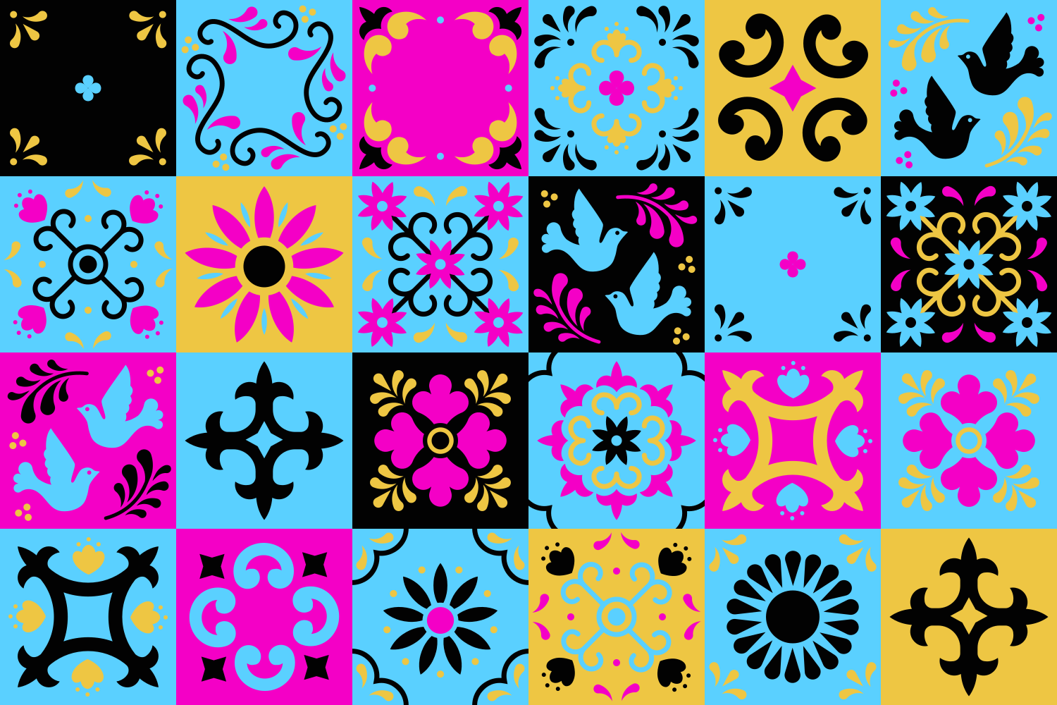 Vinylteppich mosaik buntes muster mosaik - TenStickers