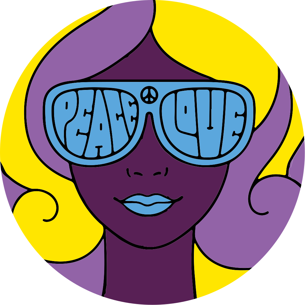 Vinyl Teppich Jugendzimmer friedensliebessymbol - TenStickers