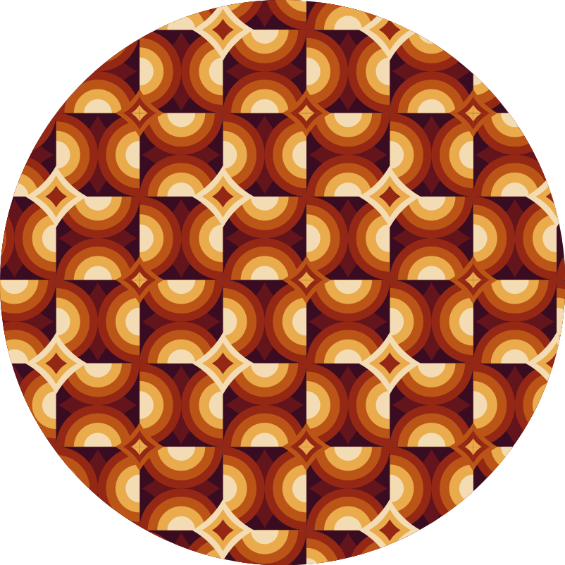 Vinyl Teppich geometrisch lebendiges kreismuster - TenStickers