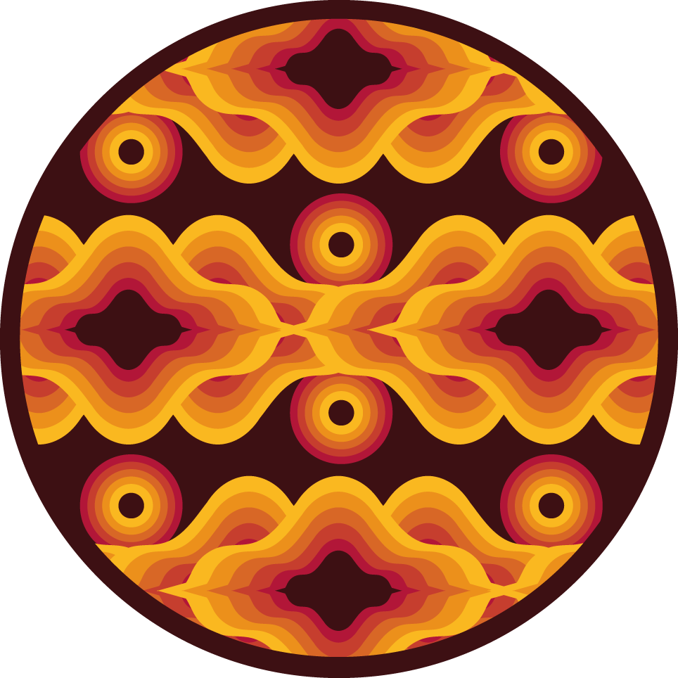 Vinylteppich Mosaik vintage-spiralmotiv - TenStickers