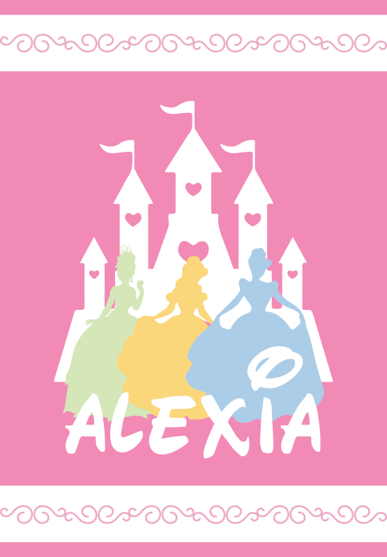 Vinyl Teppich mit Namen märchenschloss - TenStickers