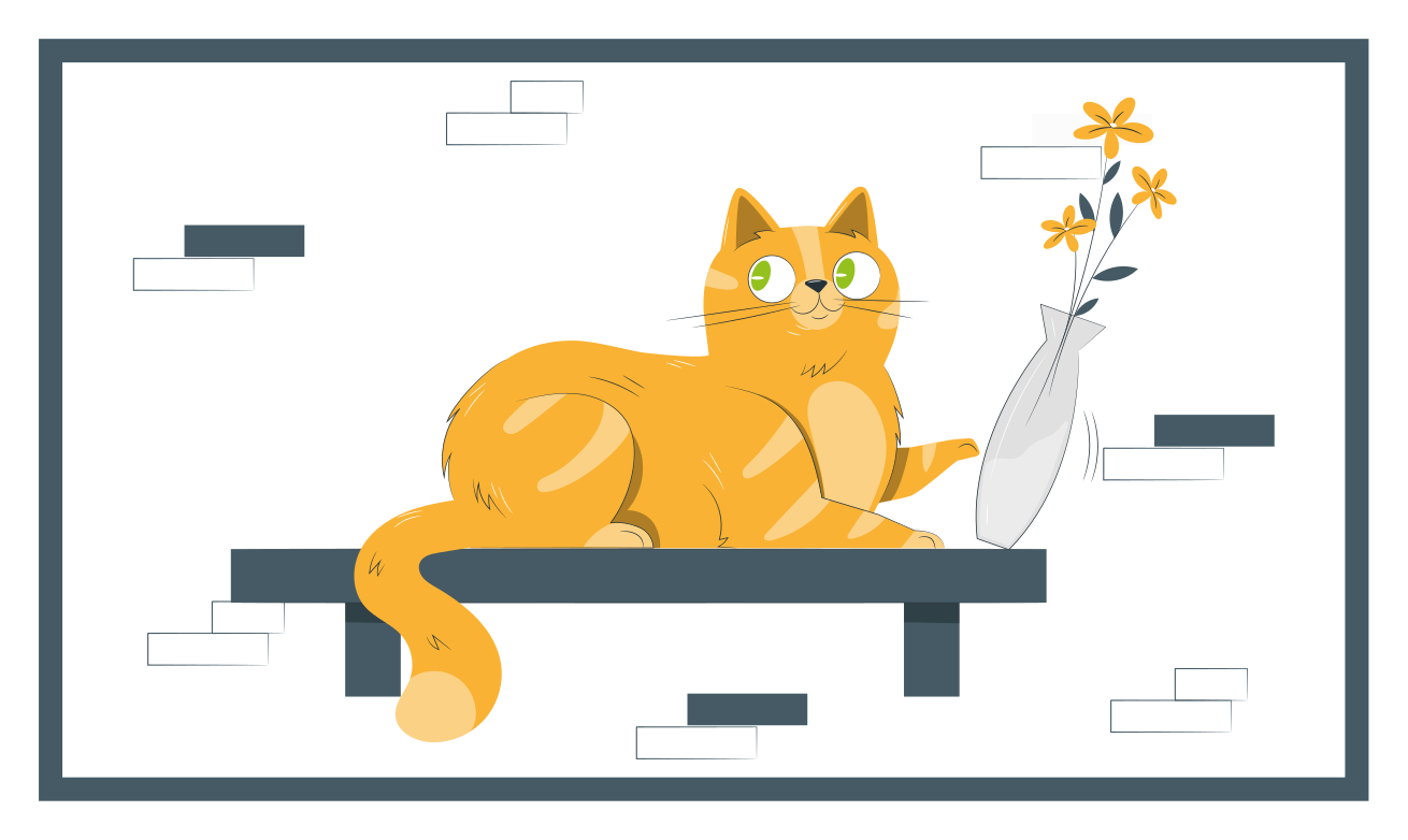 Vinyl Teppich kindlich verspielte katzenszene - TenStickers