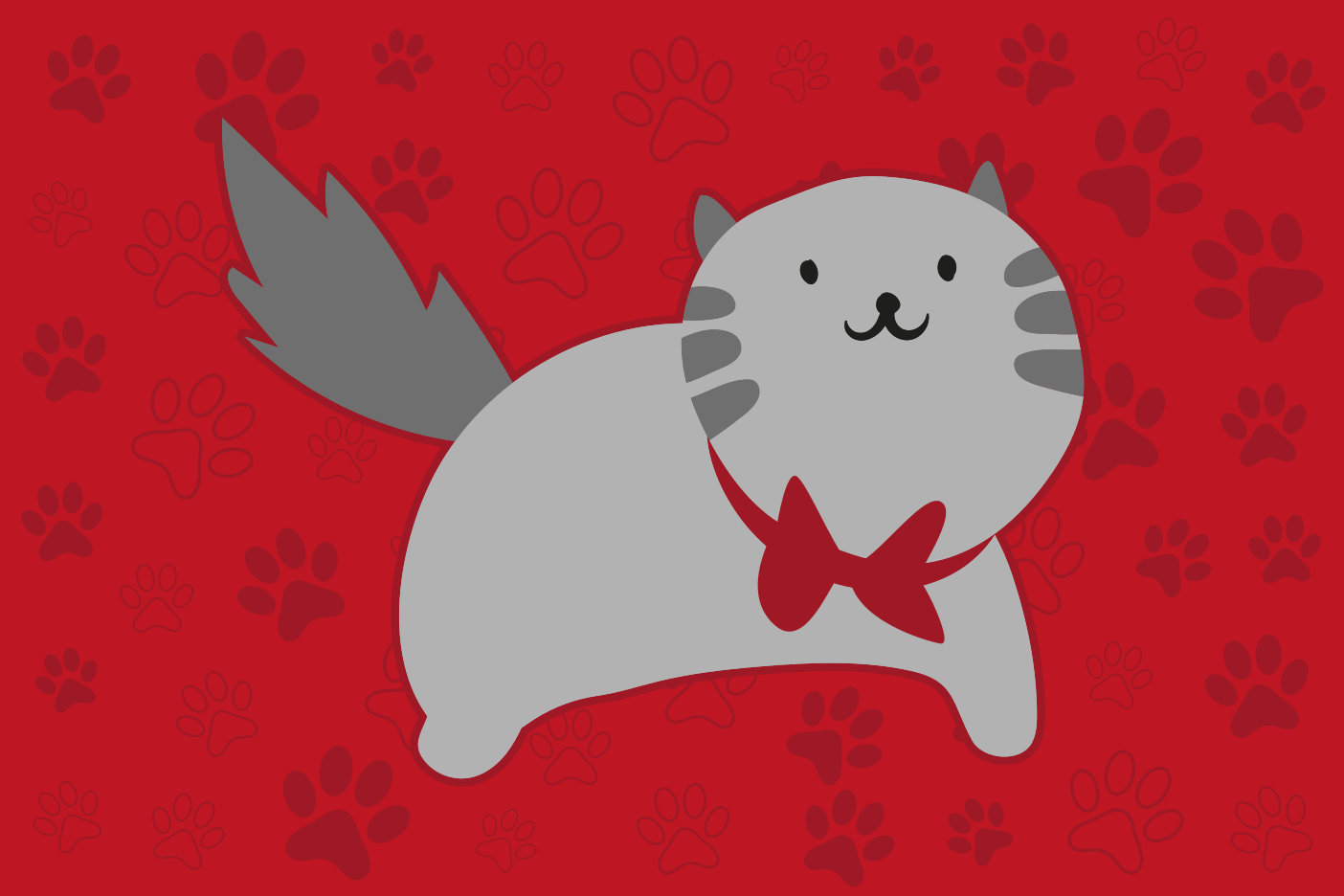 Vinyl Teppich Tiere fröhliche katzenillustration - TenStickers