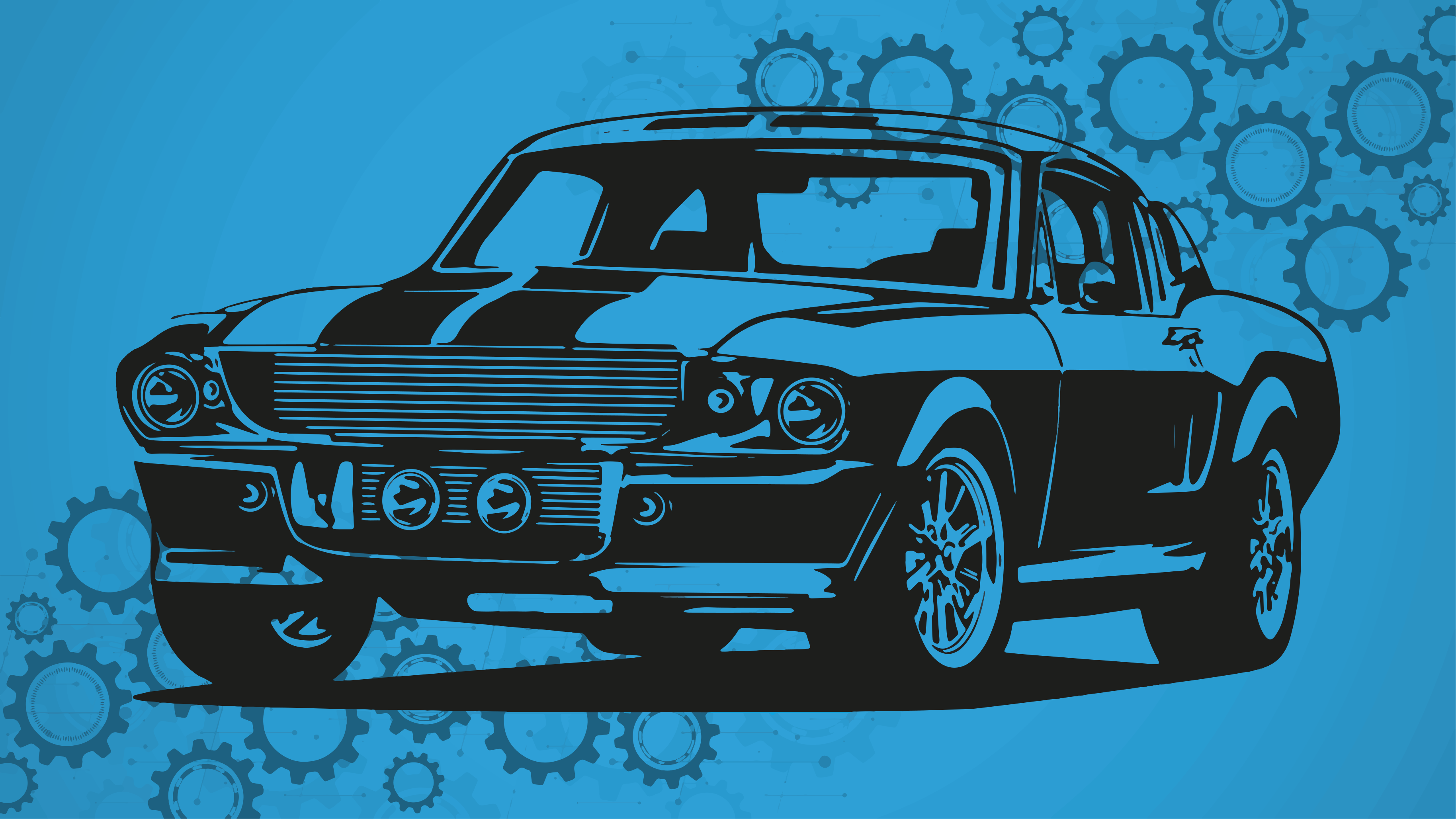 Vinylteppich Wohnzimmer Legendäres muscle-car - TenStickers