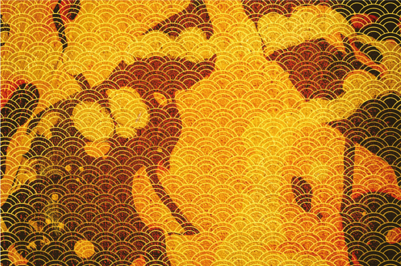 Vinyl Teppich ethnisch japanische seigaiha - TenStickers