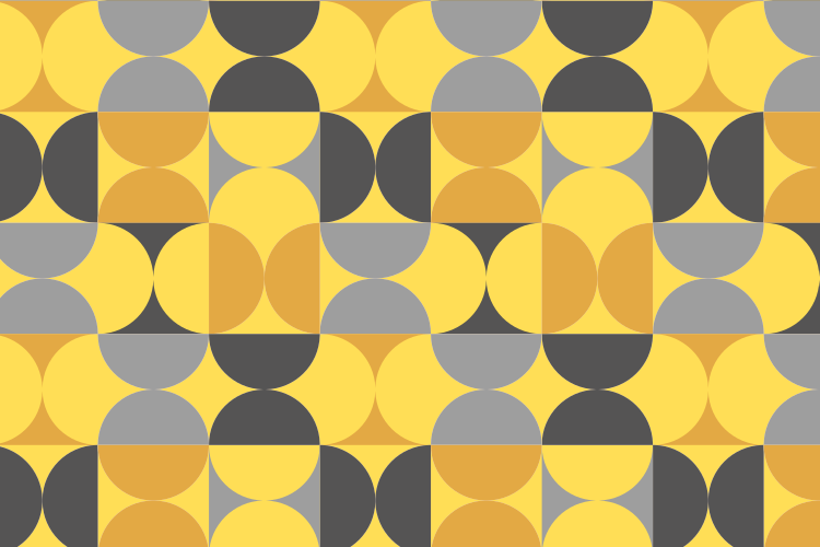 Vinyl teppich geometrisch mit kreisförmigem muster - TenStickers