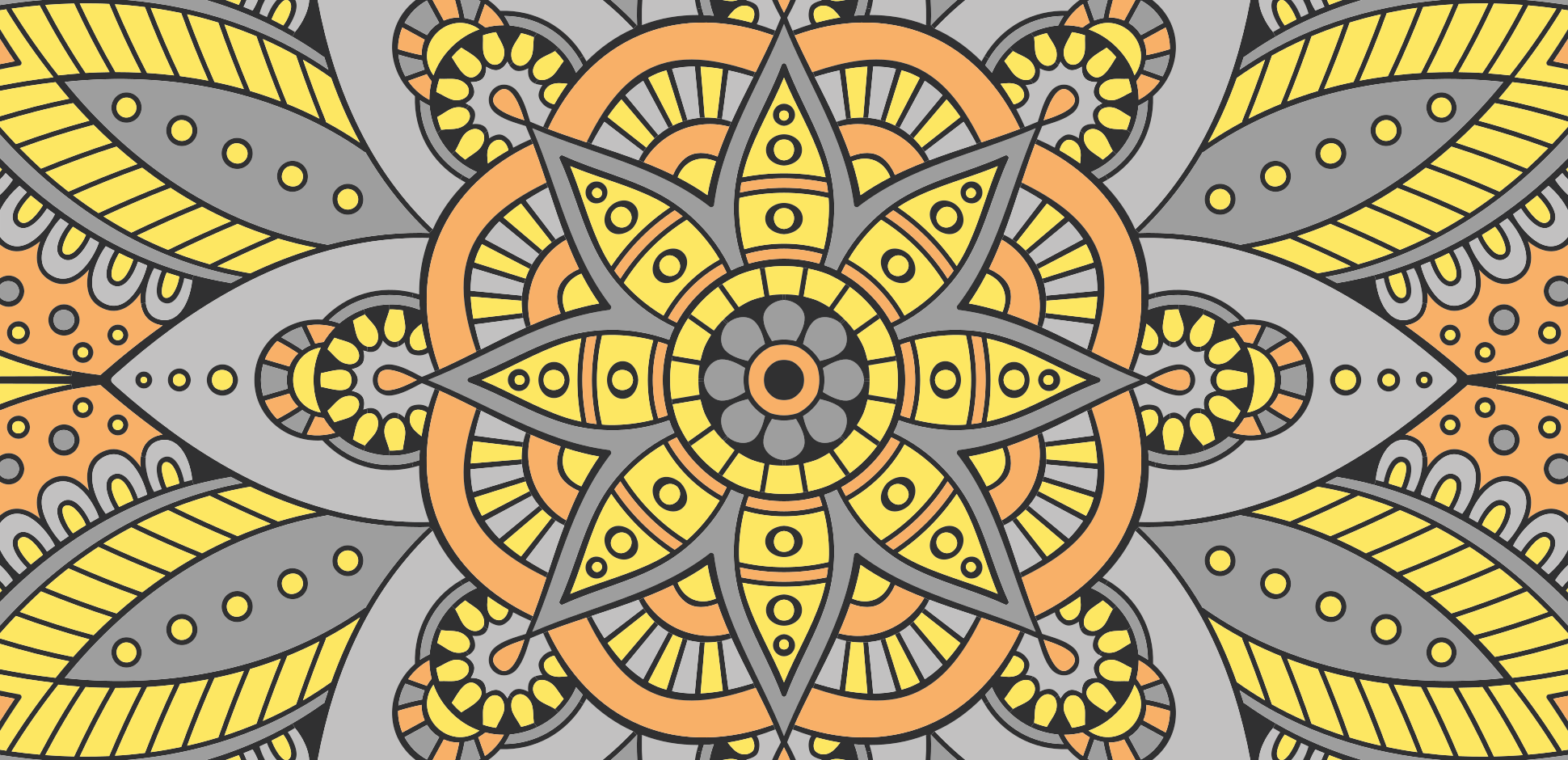 Vinyl teppich mandala elegantes mandala muster - TenStickers