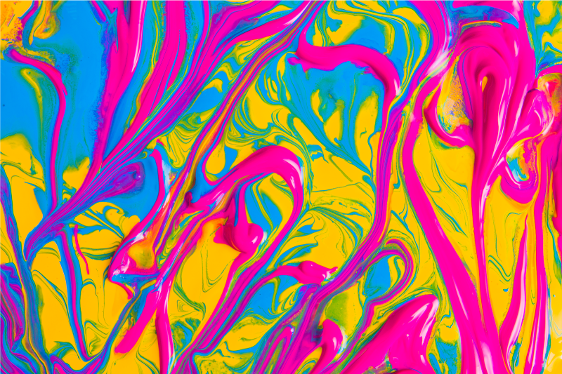 Vinyl Teppich modern lebendige wirbelmuster - TenStickers