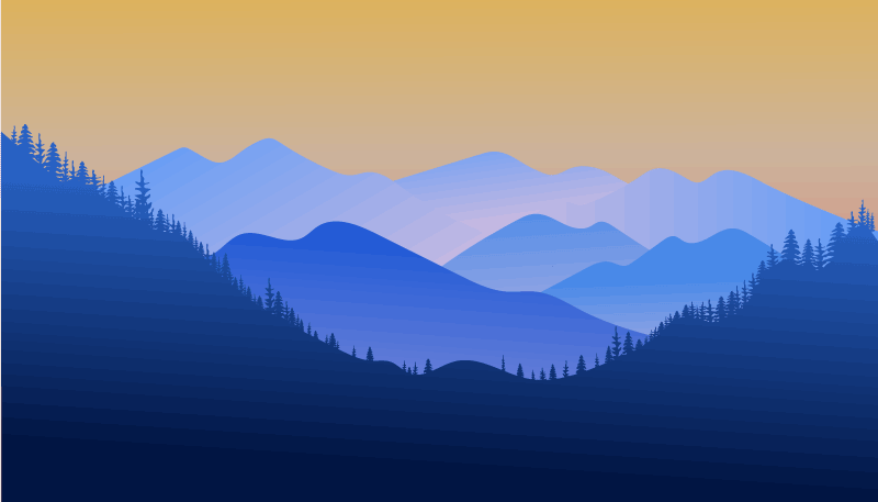 Vinyl Teppich Natur bergiger horizont - TenStickers