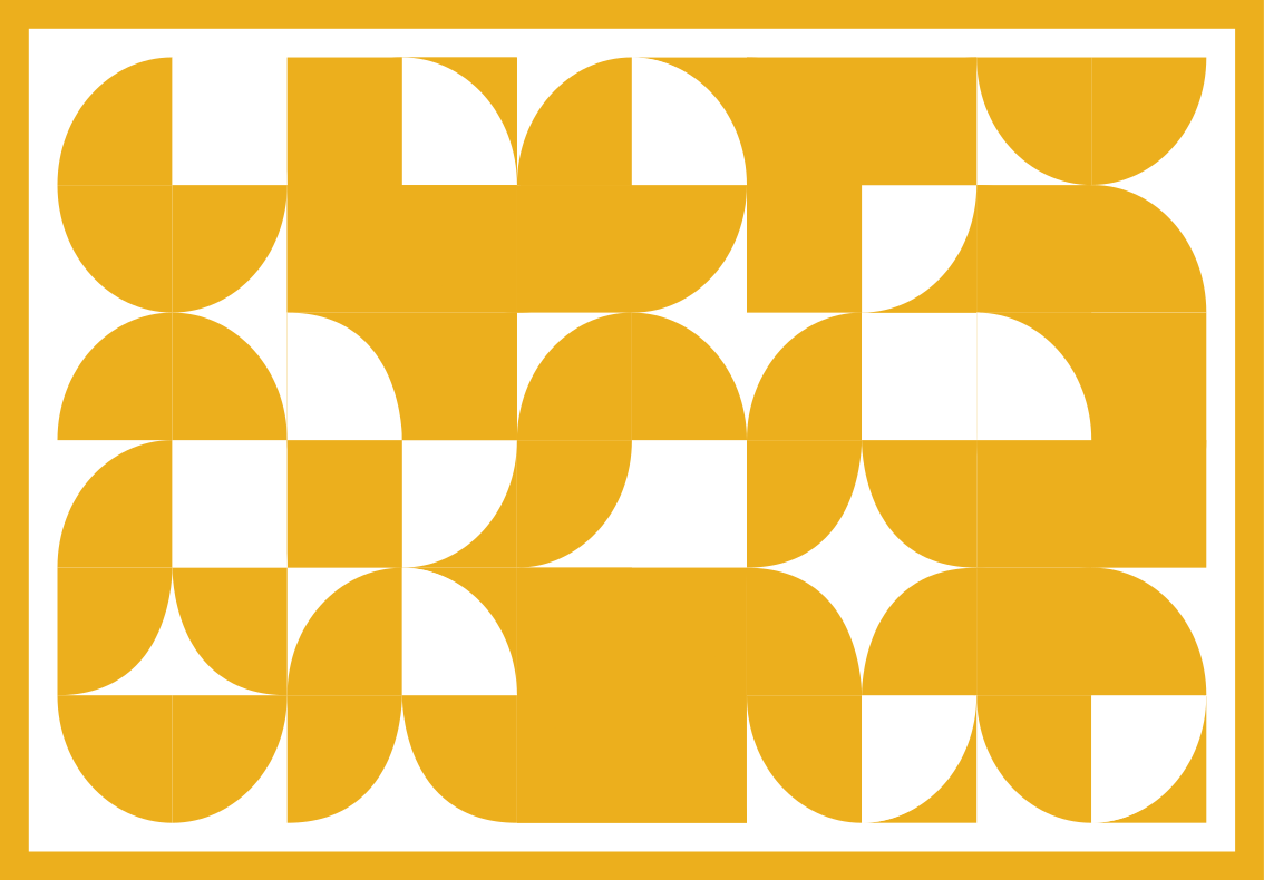 Vinyl teppich geometrisch mit kräftigen gelben formen - TenStickers