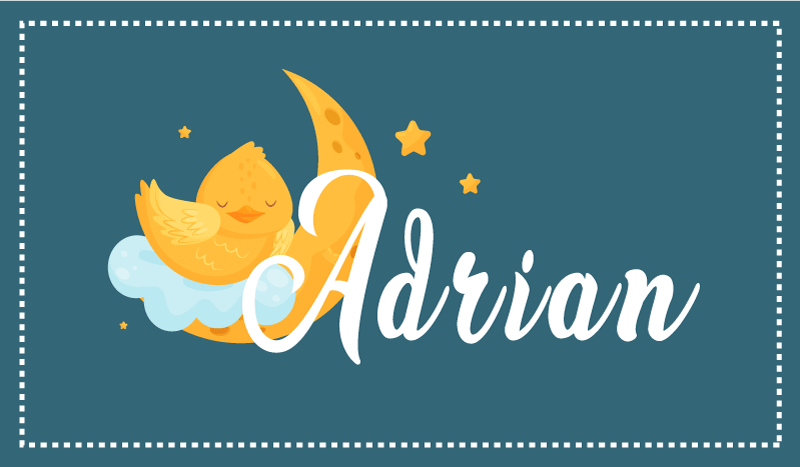 Vinyl Teppich kindlich schlafende ente mit namen - TenStickers