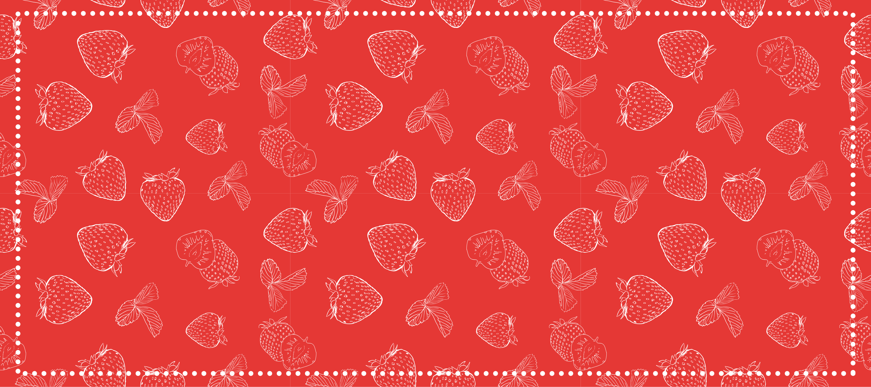 Vinyl teppich küche mit leuchtendem erdbeer-muster - TenStickers