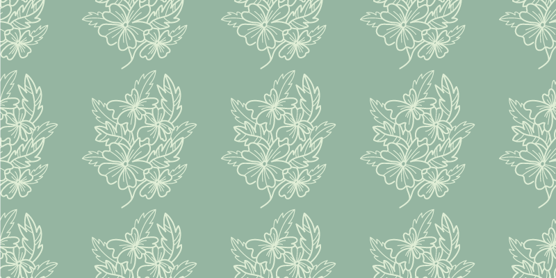 Vinyl Teppich Blumen anmutige elemente - TenStickers