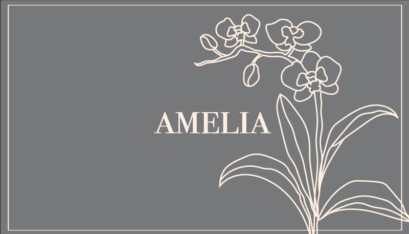 Vinyl Teppich mit Namen elegante florale personalisierte - TenStickers