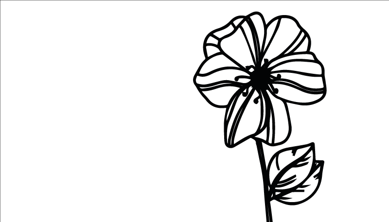 Vinyl Teppich Blumen elegantes schwarz-weißes design - TenStickers