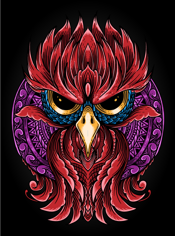 Vinyl Teppich Tiere aufwendiges eulenemblem - TenStickers