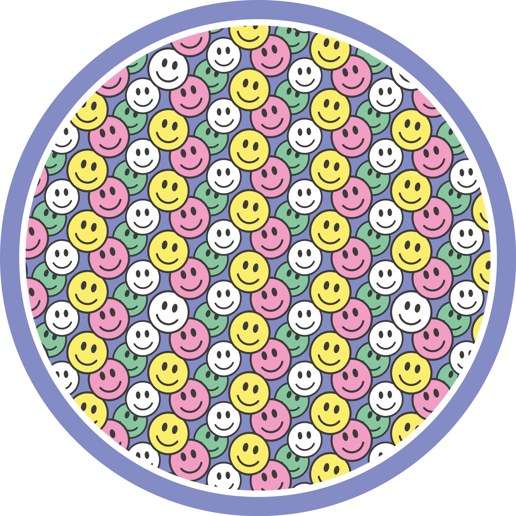 Vinyl Teppich kindlich glückliche smileys - TenStickers