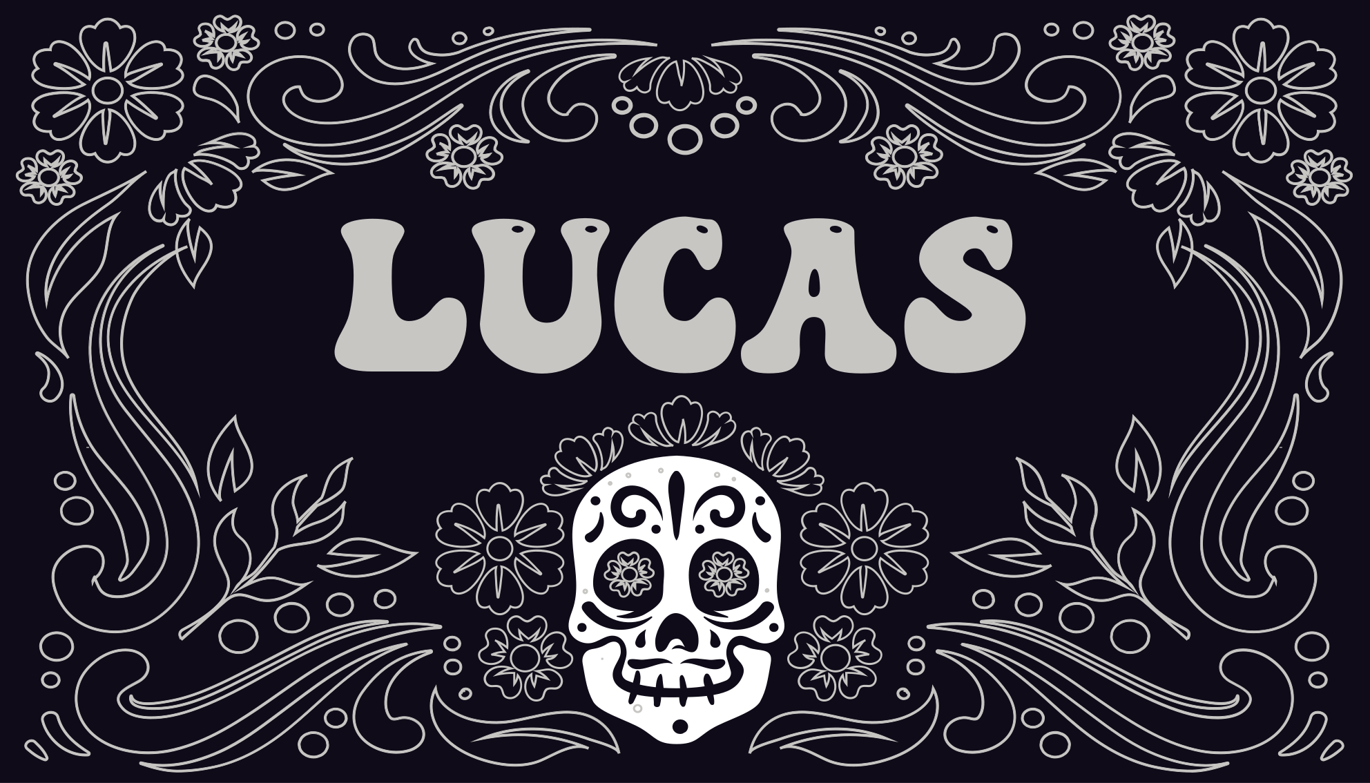 Vinyl Teppich Halloween totenkopf-design mit namen - TenStickers