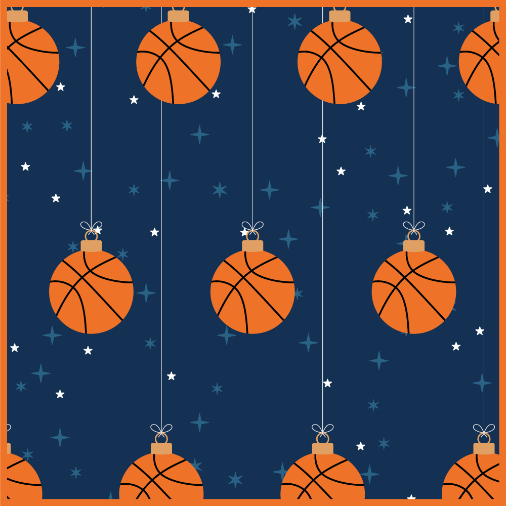 Vinyl Teppich kindlich basketball-ornament-muster - TenStickers